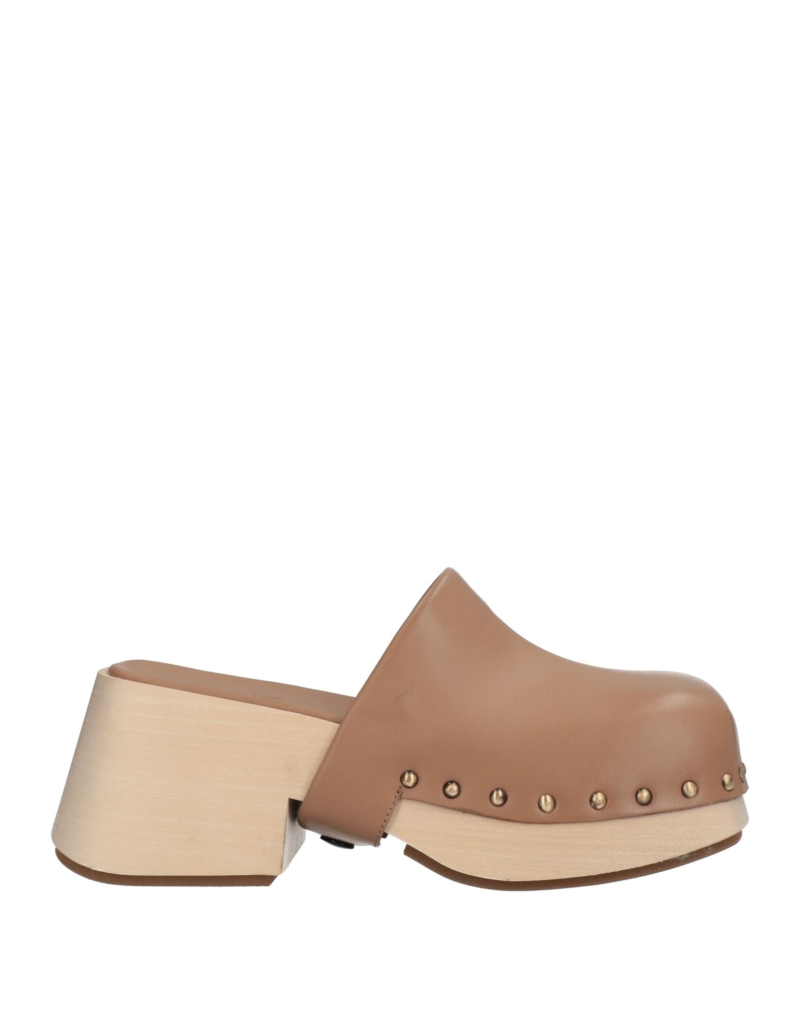 Marsèll Studded Leather Clogs In Caramel