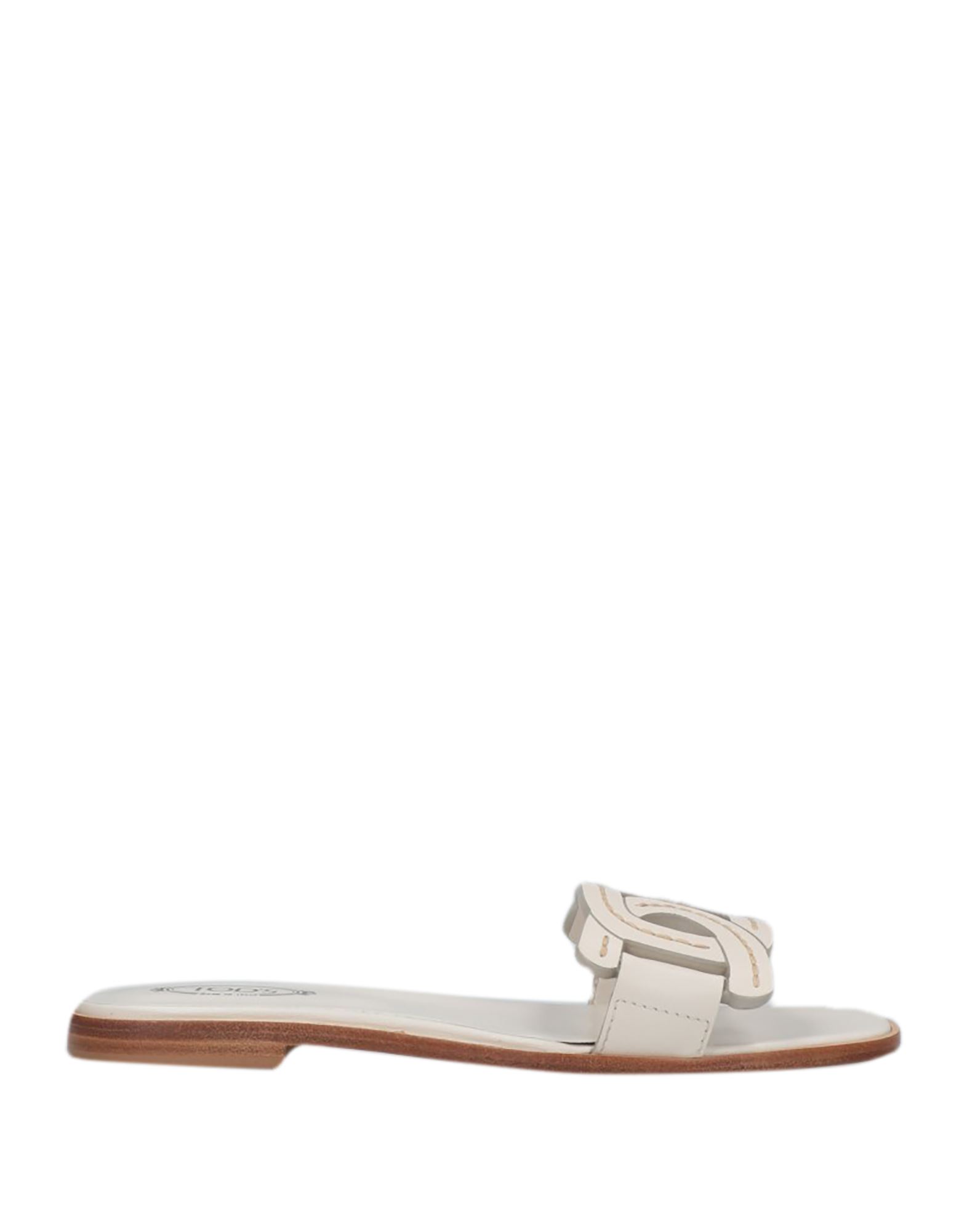 Tod's Catena Leather Slides In White