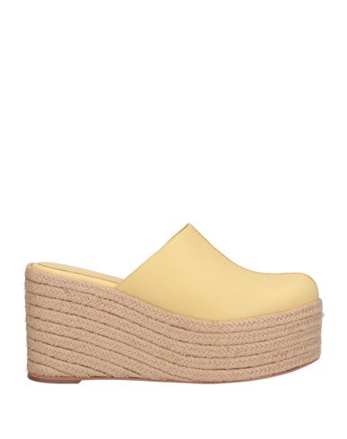 Paloma Barceló Woman Espadrilles Light Yellow Size 6 Soft Leather