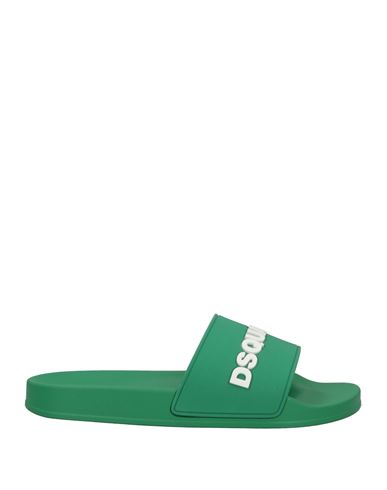 Dsquared2 Man Sandals Green Size 12 Rubber