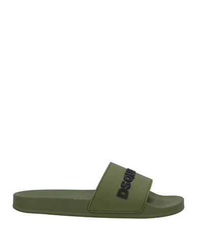 Dsquared2 Man Sandals Military Green Size 11 Rubber