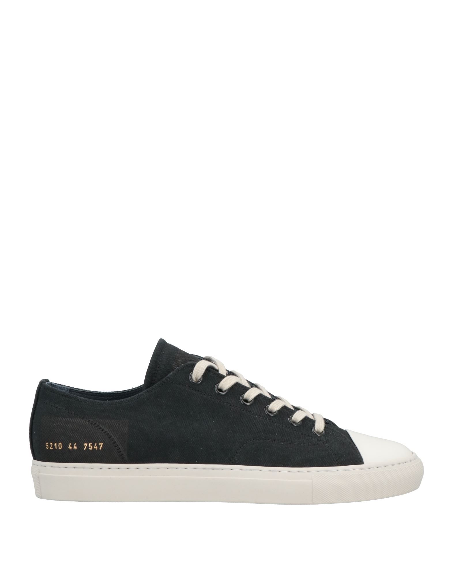 Common Projects Tournament Low Rubber-trimmed Canvas Sneakers In Black