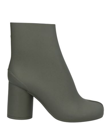 Maison Margiela Green Rubber Tabi Boots In Green