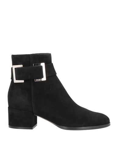 Sergio Rossi Woman Ankle Boots Black Size 10 Soft Leather