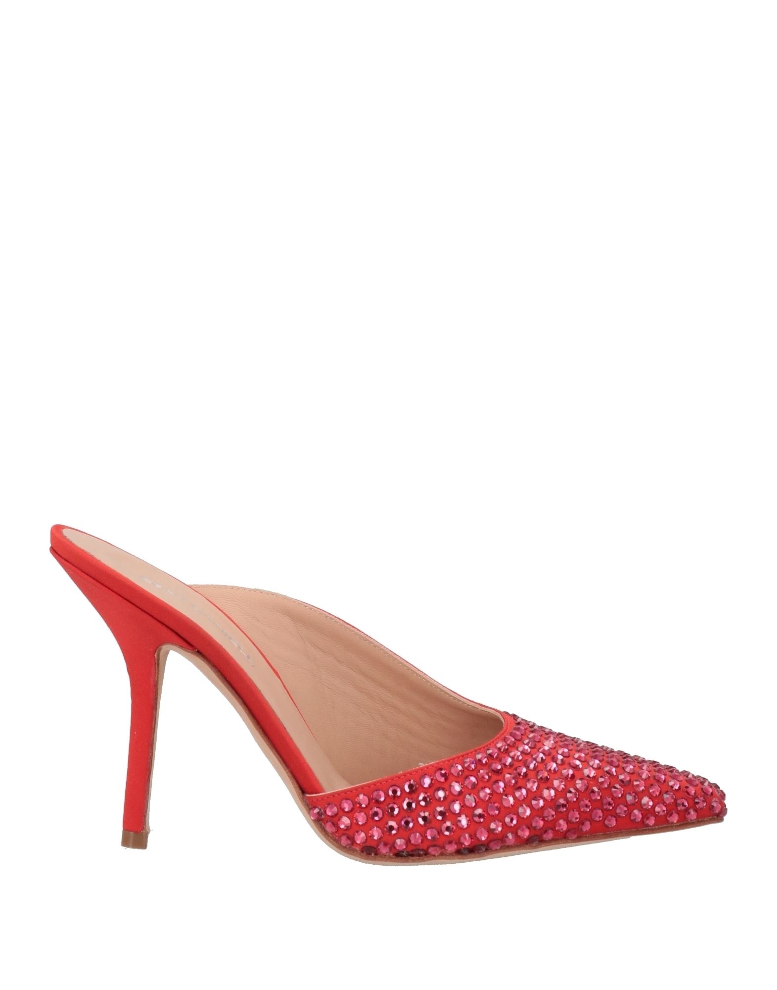 Eddy Daniele Woman Mules & Clogs Red Size 8.5 Textile Fibers