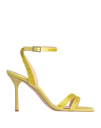Liu •jo Woman Sandals Yellow Size 10 Textile Fibers