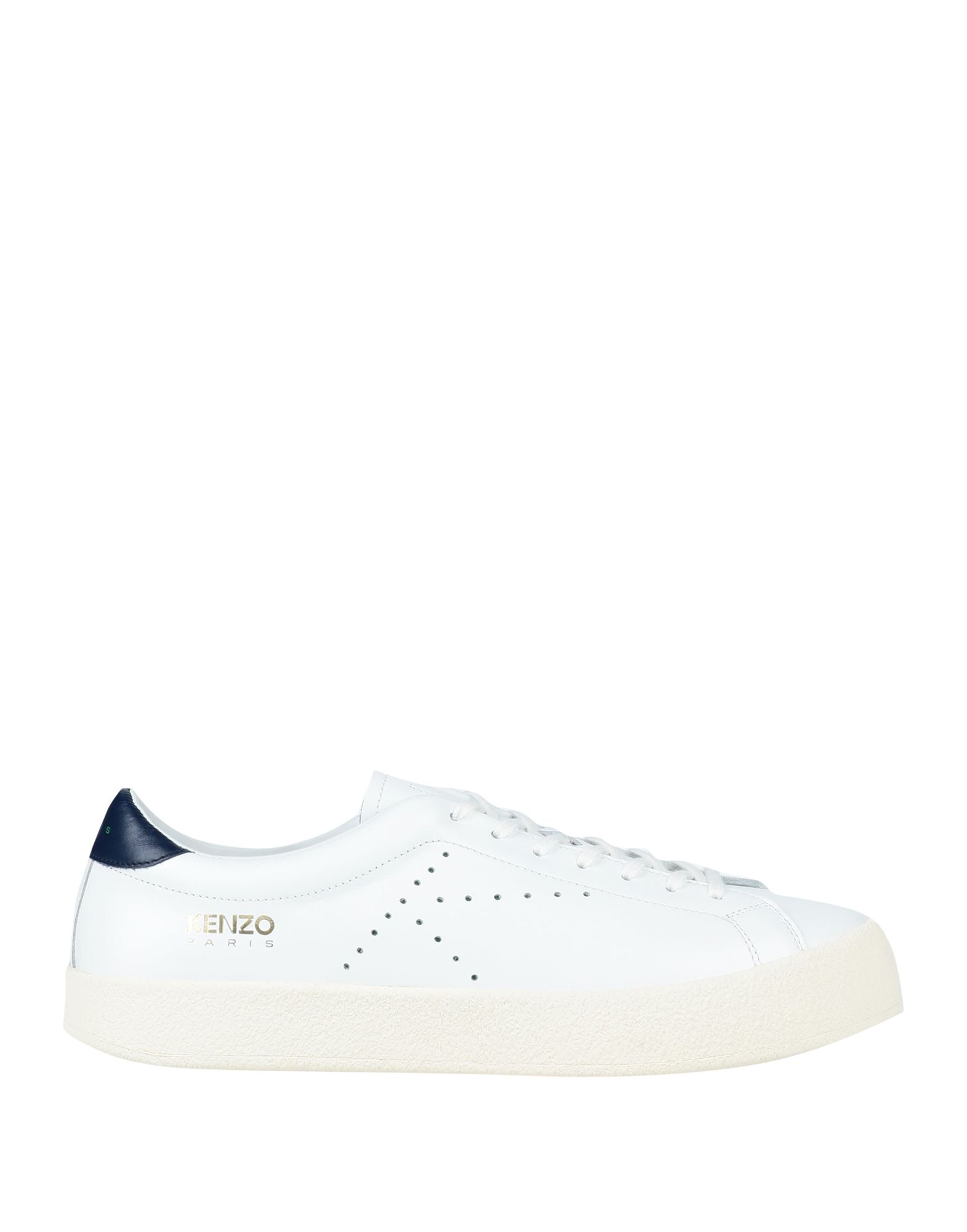 Shop Kenzo Man Sneakers White Size 9 Soft Leather
