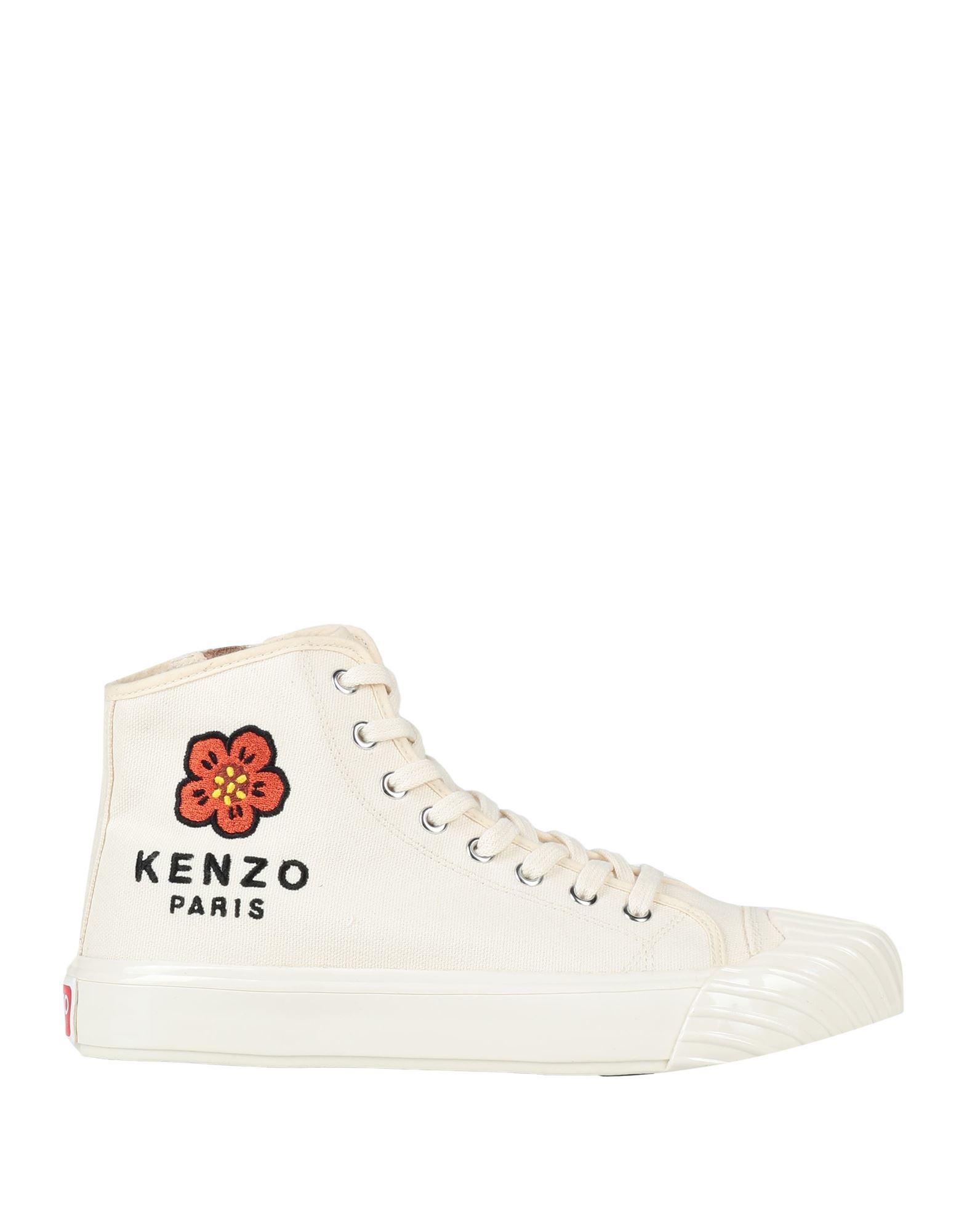 Shop Kenzo Woman Sneakers Ivory Size 6 Textile Fibers In White