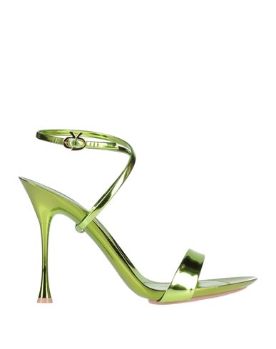 Gianvito Rossi Woman Sandals Acid Green Size 8.5 Soft Leather