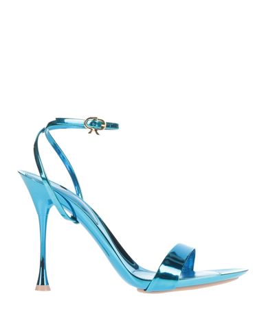Gianvito Rossi Woman Sandals Azure Size 8 Soft Leather In Blue