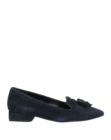 Shop Lorenzo Mari Woman Loafers Midnight Blue Size 10 Soft Leather