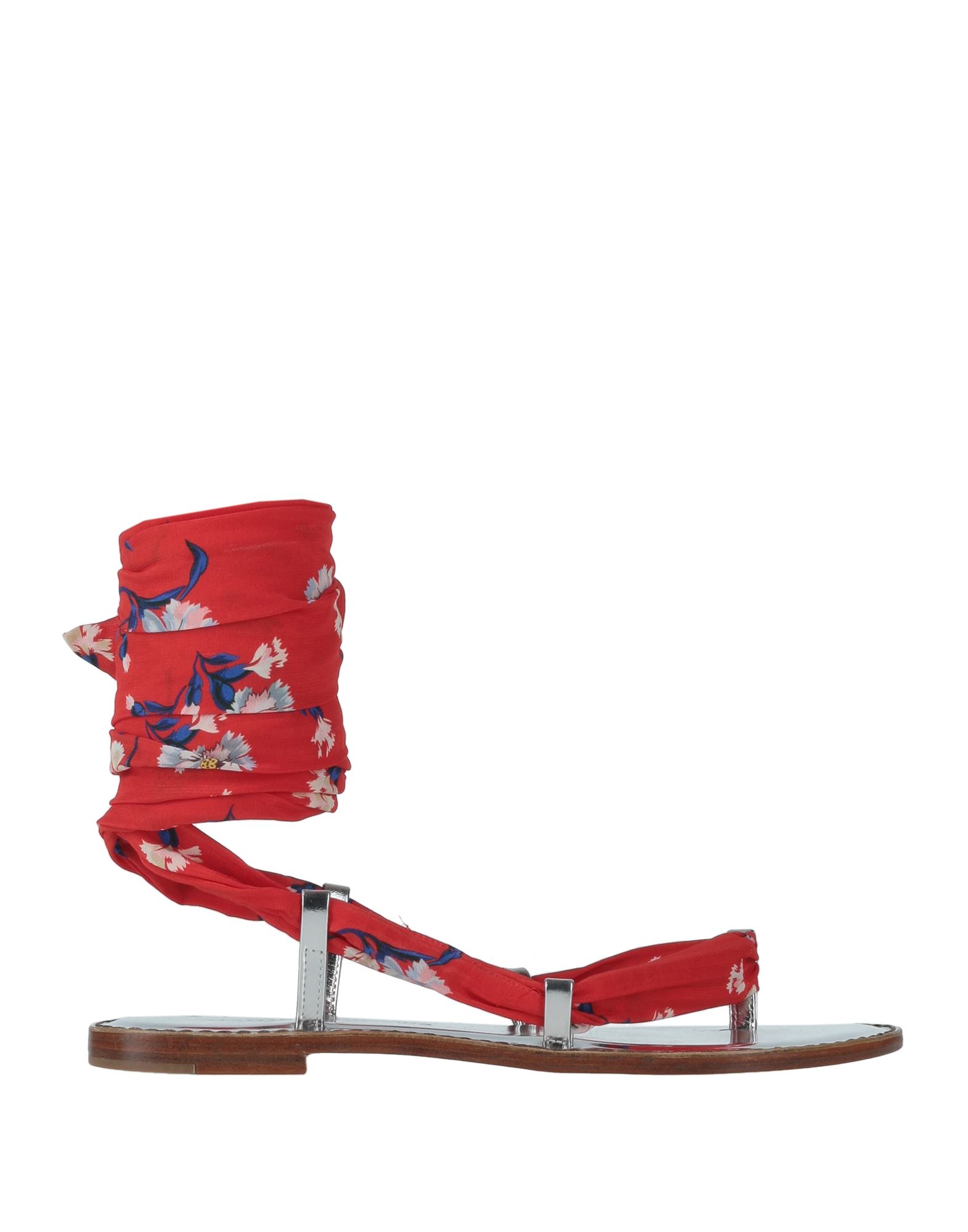 Ermanno Scervino Toe Strap Sandals In Red