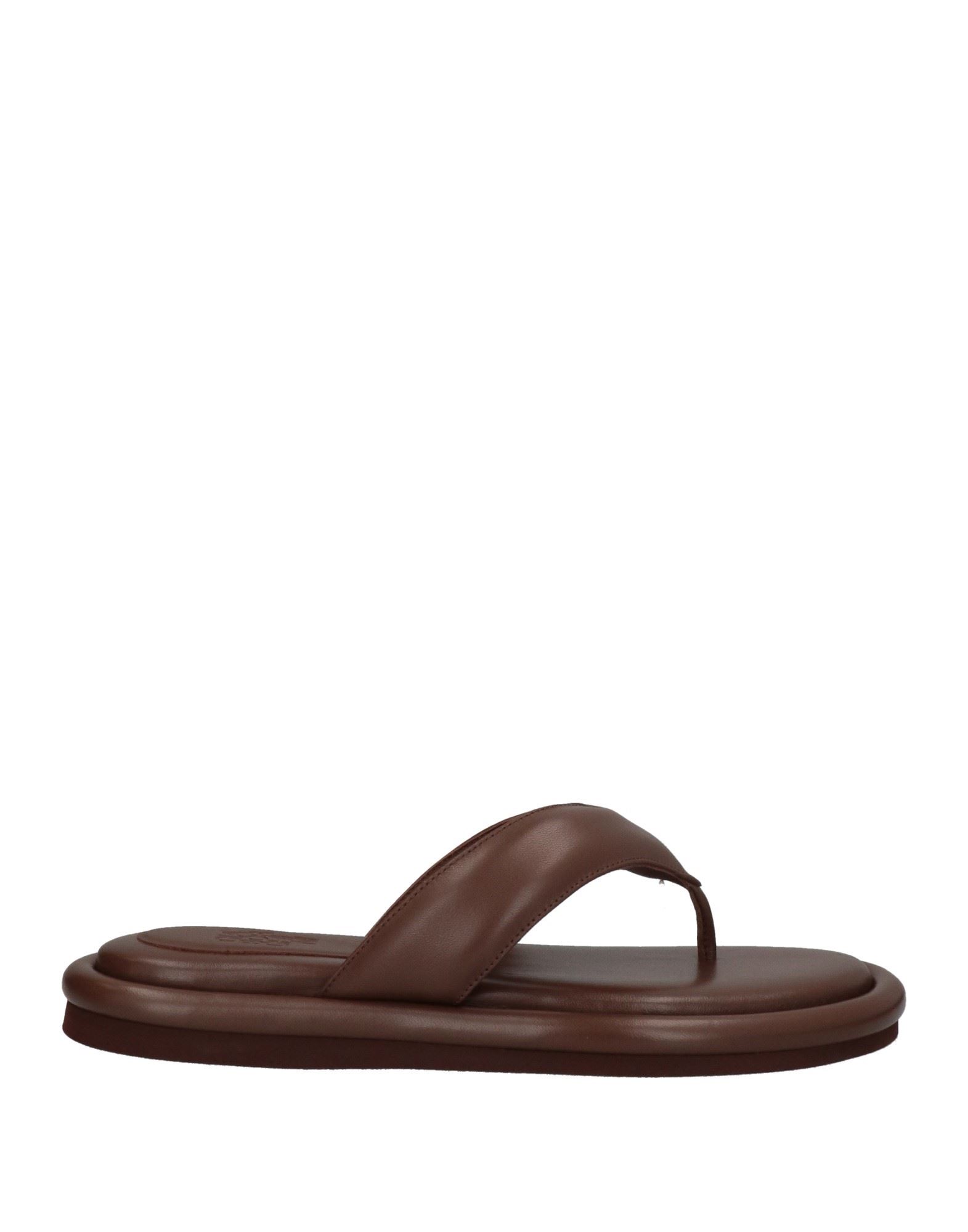 Gia Borghini Toe Strap Sandals In Brown