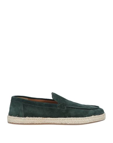 Doucal's Man Espadrilles Green Size 8.5 Soft Leather