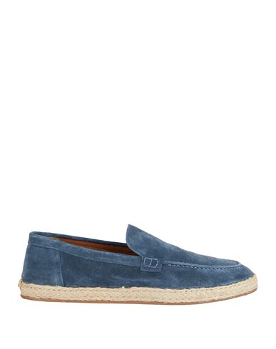 Doucal's Man Espadrilles Blue Size 8 Leather In Blue