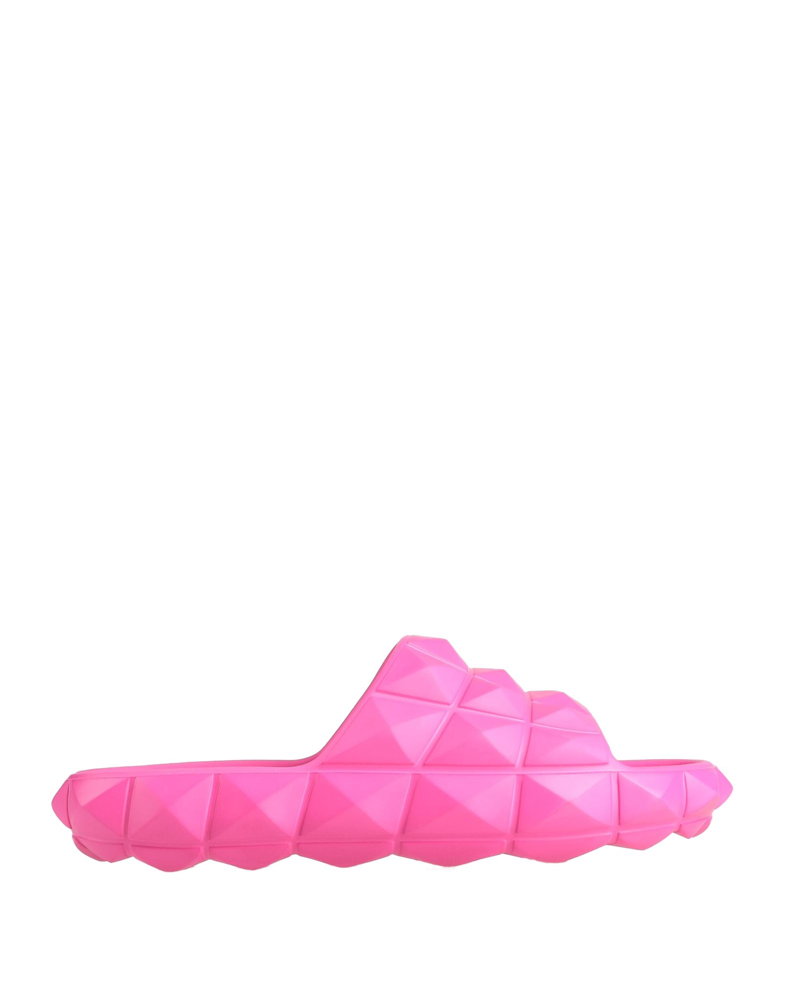 Valentino Roman Stud Turtle Slide Sandals In Pink