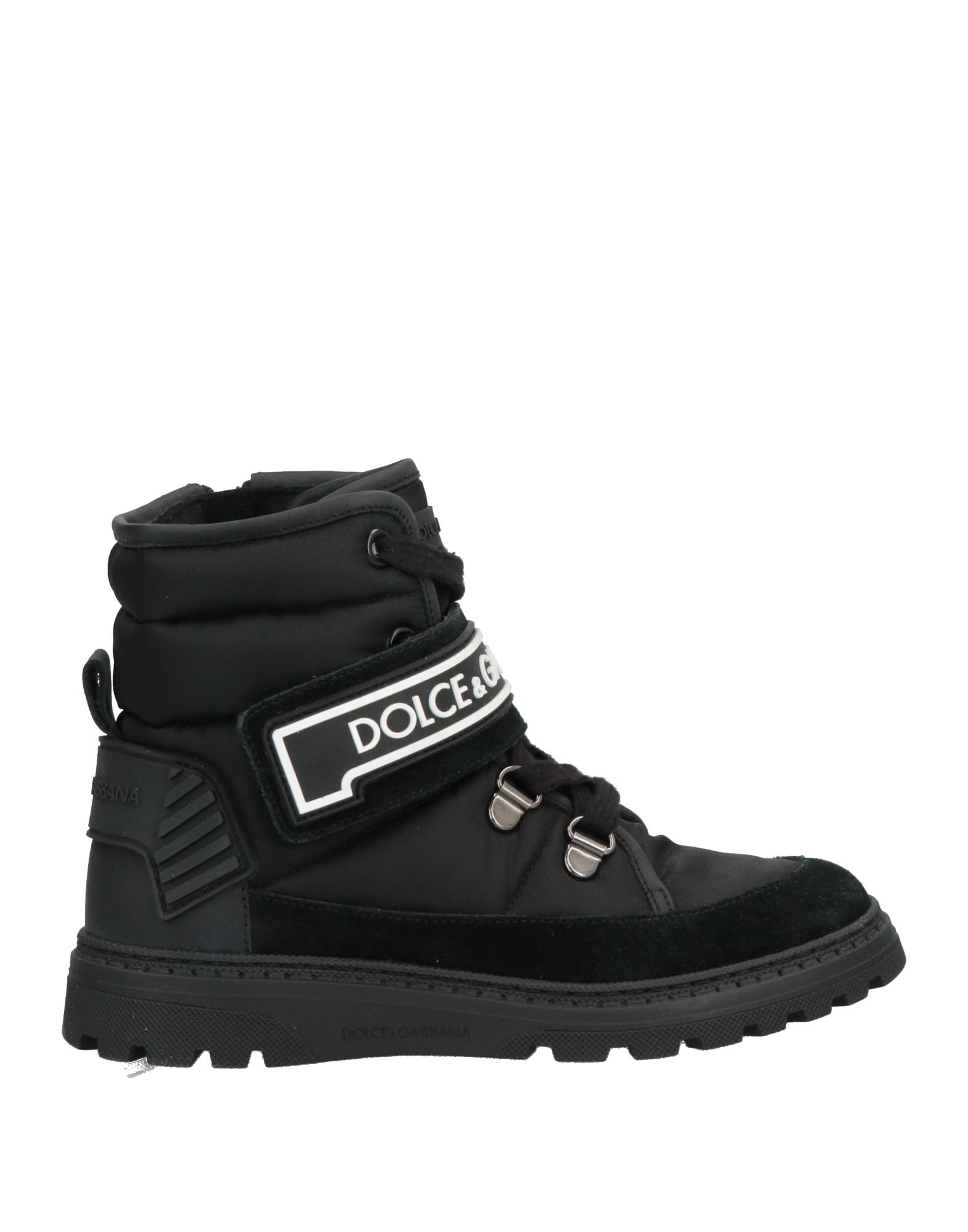 Dolce & Gabbana Kids'  Toddler Boy Ankle Boots Black Size 9c Leather, Textile Fibers