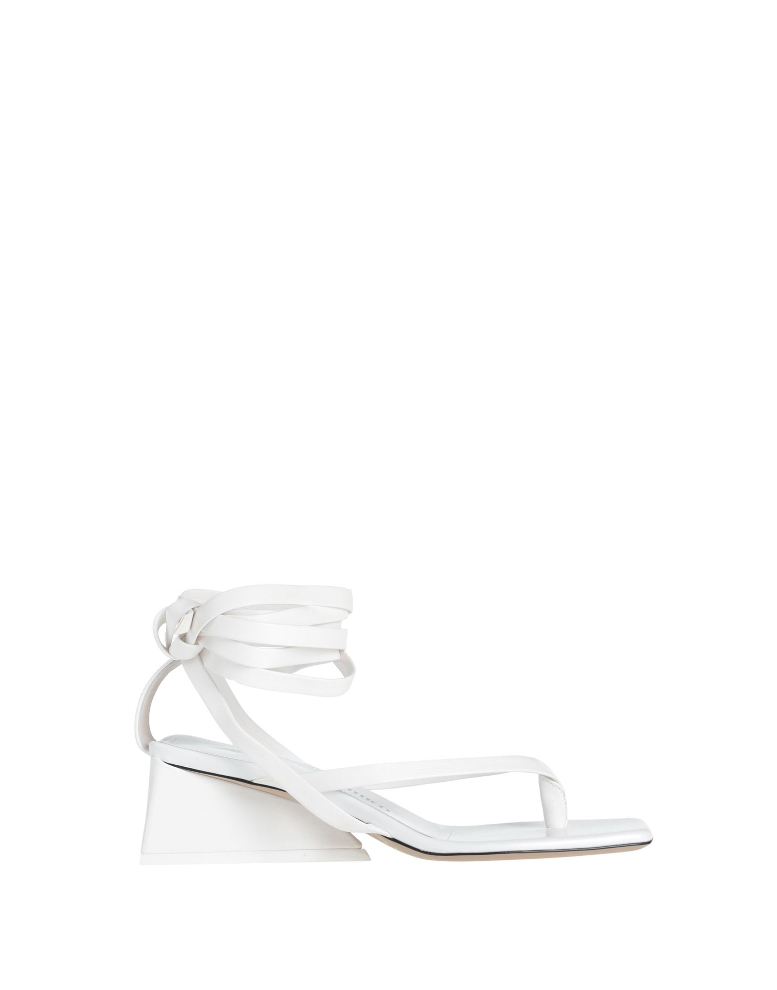 Attico Toe Strap Sandals In White