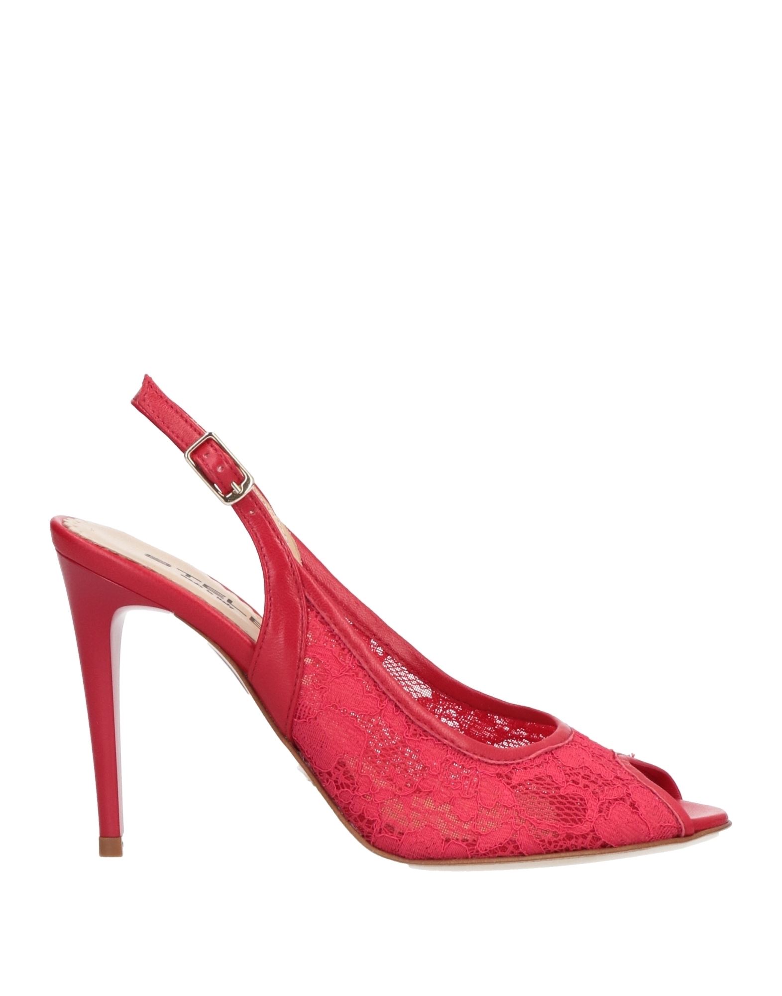 Shop Stele Woman Sandals Red Size 8 Soft Leather, Textile Fibers