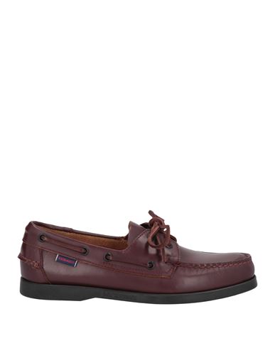 Sebago Man Loafers Burgundy Size 10 Soft Leather In Red