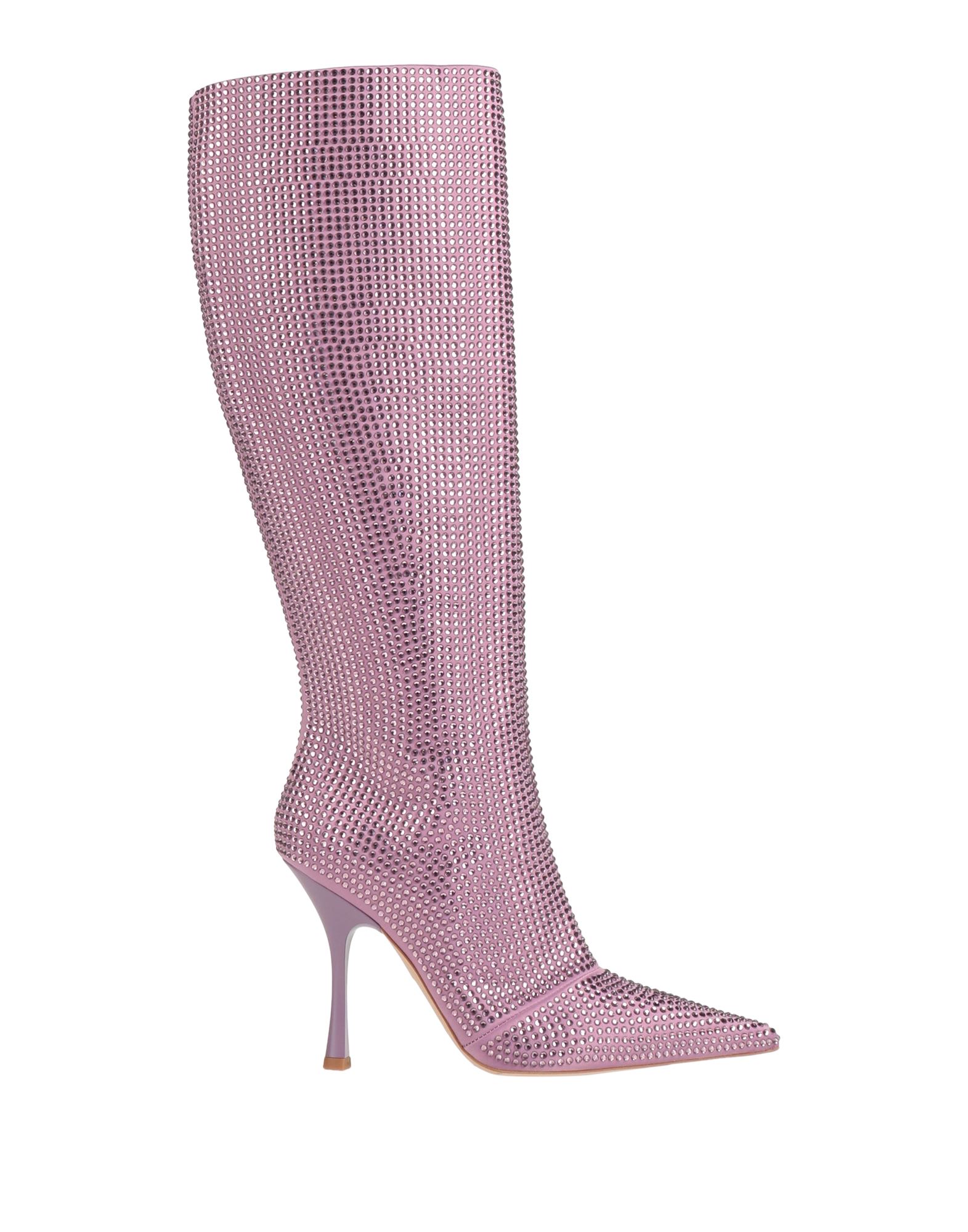 Shop Liu •jo Woman Boot Pastel Pink Size 8 Textile Fibers