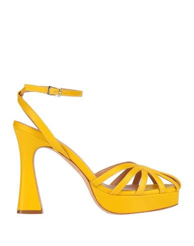 Mirtilla Woman Sandals Yellow Size 7 Soft Leather