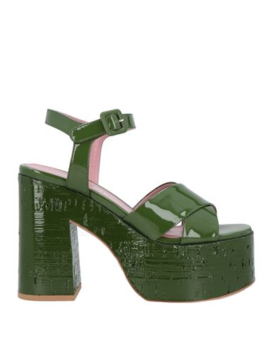 Haus Of Honey Woman Sandals Military Green Size 10 Soft Leather