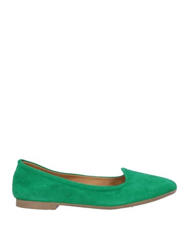 Anna F . Woman Ballet Flats Green Size 9 Soft Leather