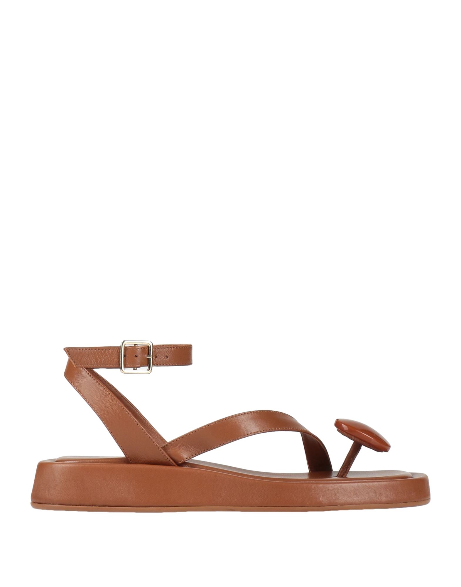 Gia Rhw Toe Strap Sandals In Brown