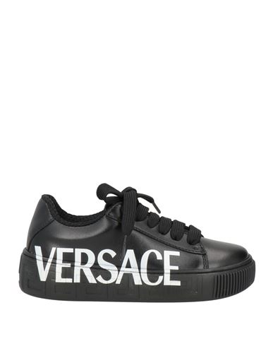 Versace Young Babies'  Toddler Sneakers Black Size 10c Soft Leather