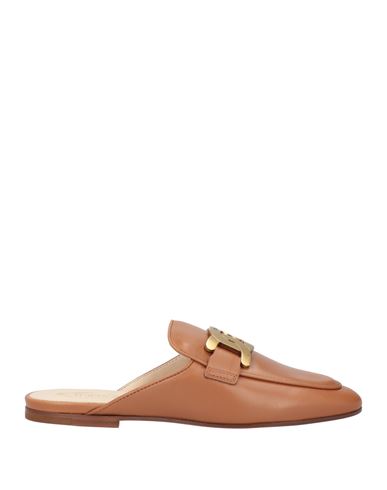 Tod's Woman Mules & Clogs Camel Size 5.5 Soft Leather In Brown