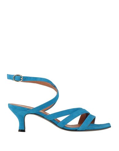 Via Roma 15 Woman Sandals Azure Size 7 Soft Leather In Blue