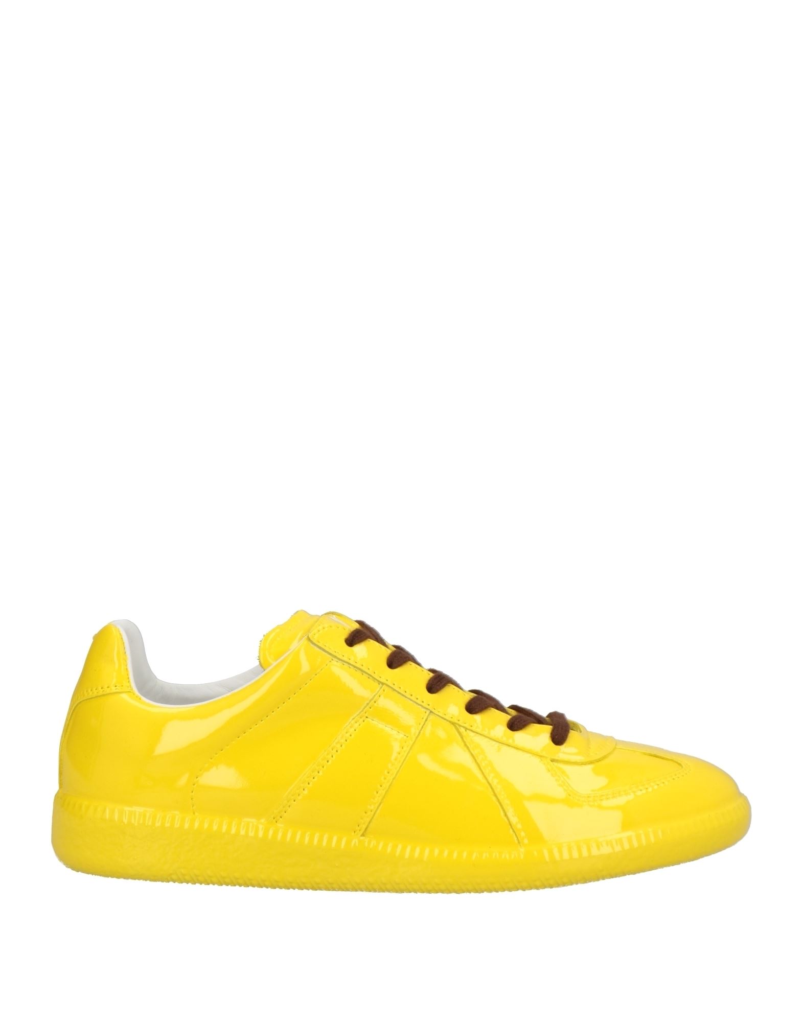 Shop Maison Margiela Woman Sneakers Yellow Size 7 Textile Fibers, Soft Leather