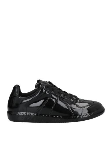 Maison Margiela Woman Sneakers Black Size 6 Textile Fibers, Soft Leather