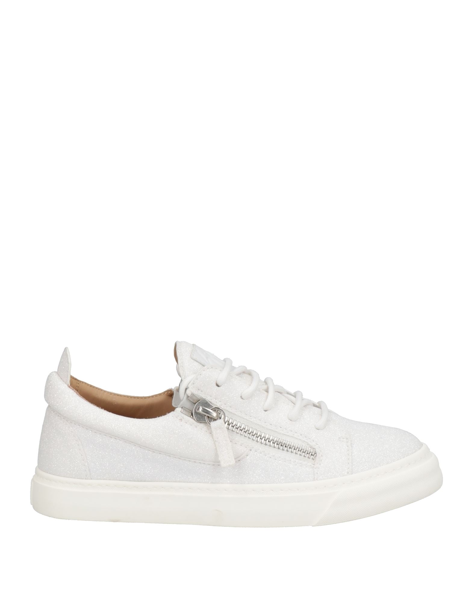 Shop Giuseppe Zanotti Woman Sneakers White Size 9 Soft Leather, Textile Fibers