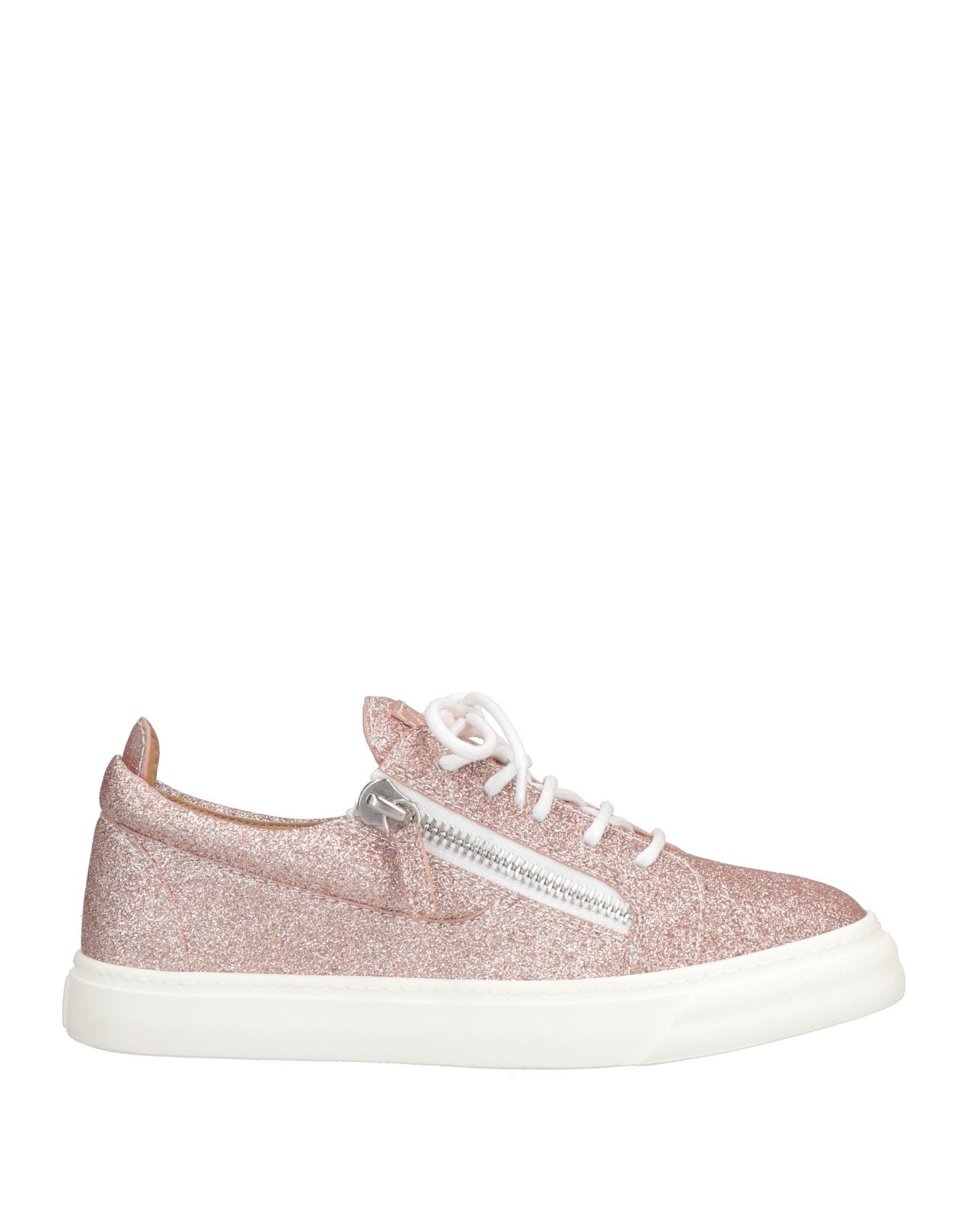 Shop Giuseppe Zanotti Woman Sneakers Pink Size 6 Soft Leather, Textile Fibers