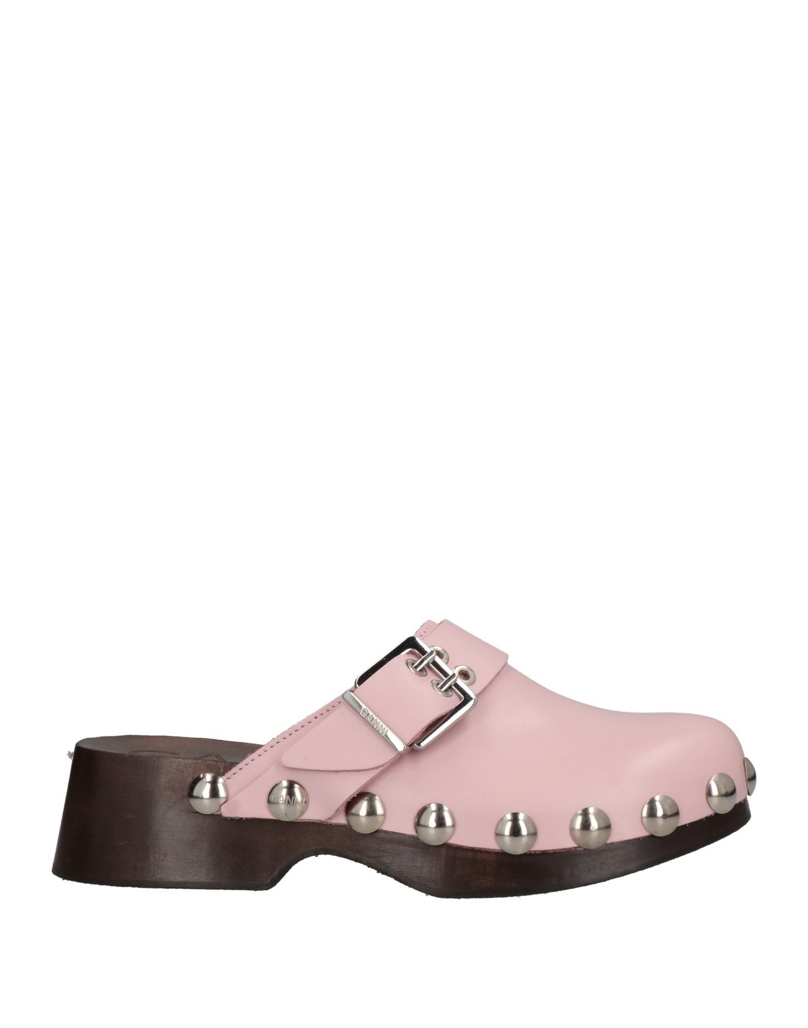 Shop Ganni Woman Mules & Clogs Light Pink Size 8 Soft Leather