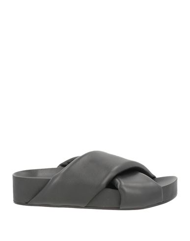 Jil Sander Woman Sandals Black Size 7 Soft Leather