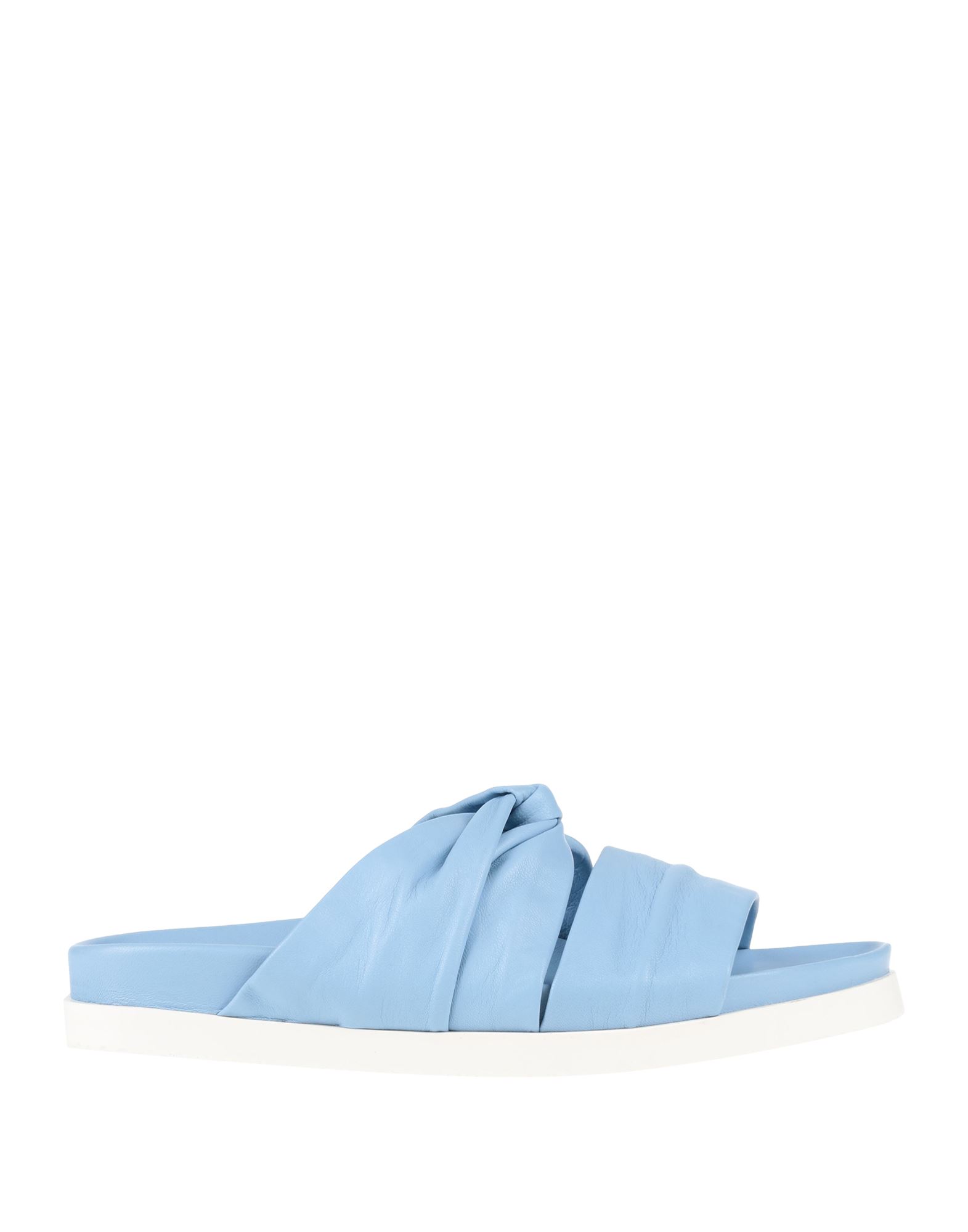 3.1 Phillip Lim Blue Leather Twisted Slides In Blue