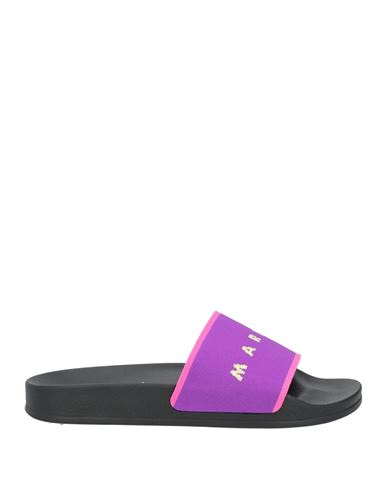 Marni Woman Sandals Purple Size 10 Textile Fibers