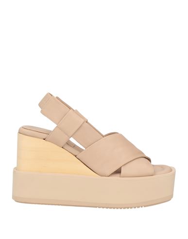 Paloma Barceló Palomitas By  Woman Sandals Salmon Pink Size 9 Soft Leather In Beige