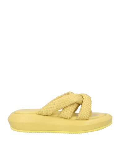 Shop Emanuélle Vee Woman Sandals Light Yellow Size 8 Soft Leather
