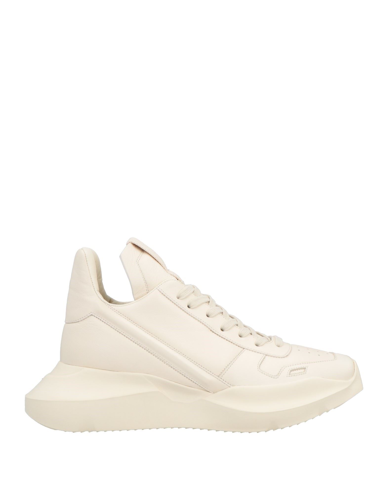 RICK OWENS RICK OWENS MAN SNEAKERS IVORY SIZE 9 SOFT LEATHER