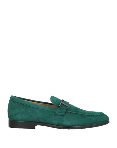 Tod's Man Loafers Emerald Green Size 9 Soft Leather In Green