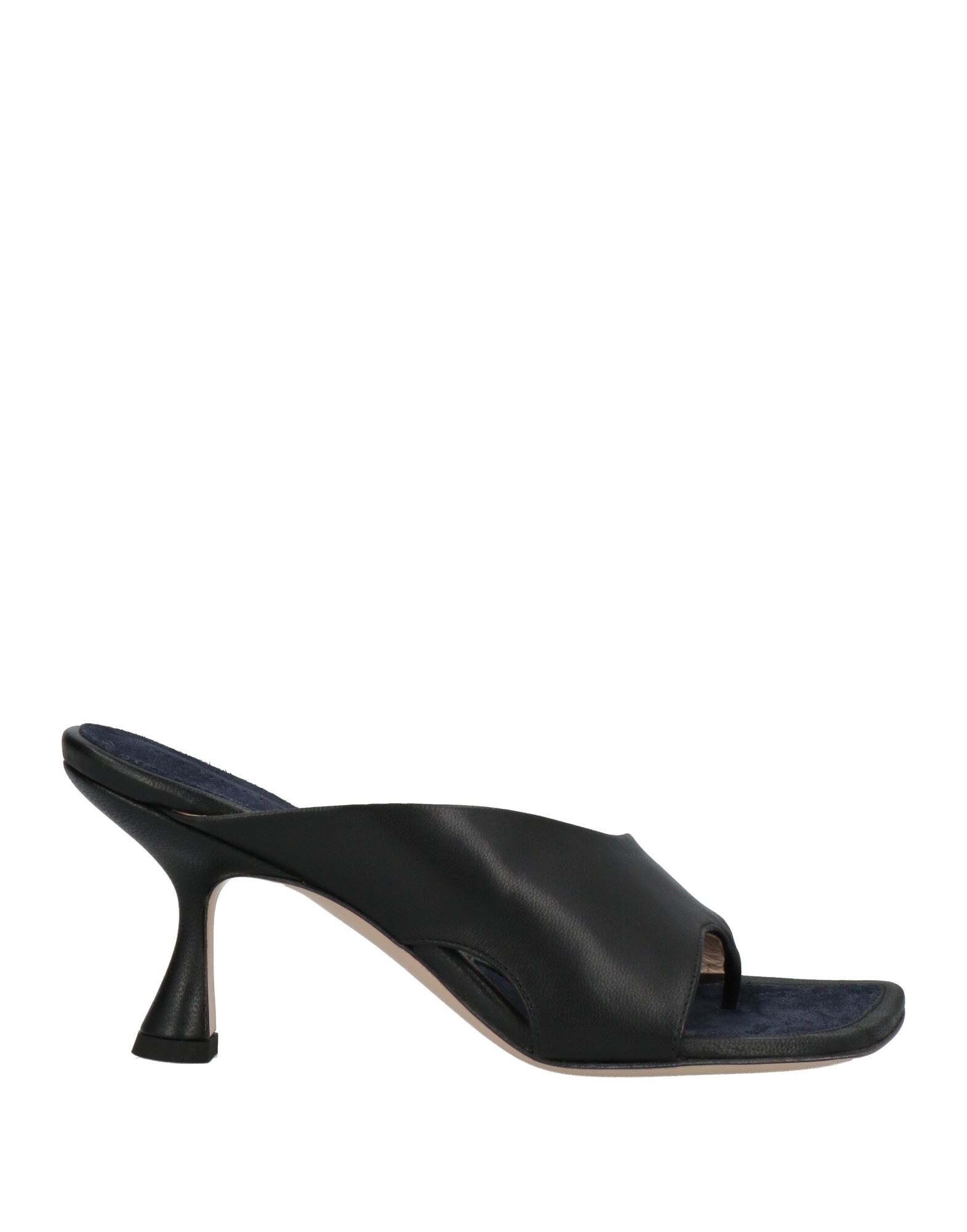 Wandler Julio 75mm Cut-out Leather Mules In Black