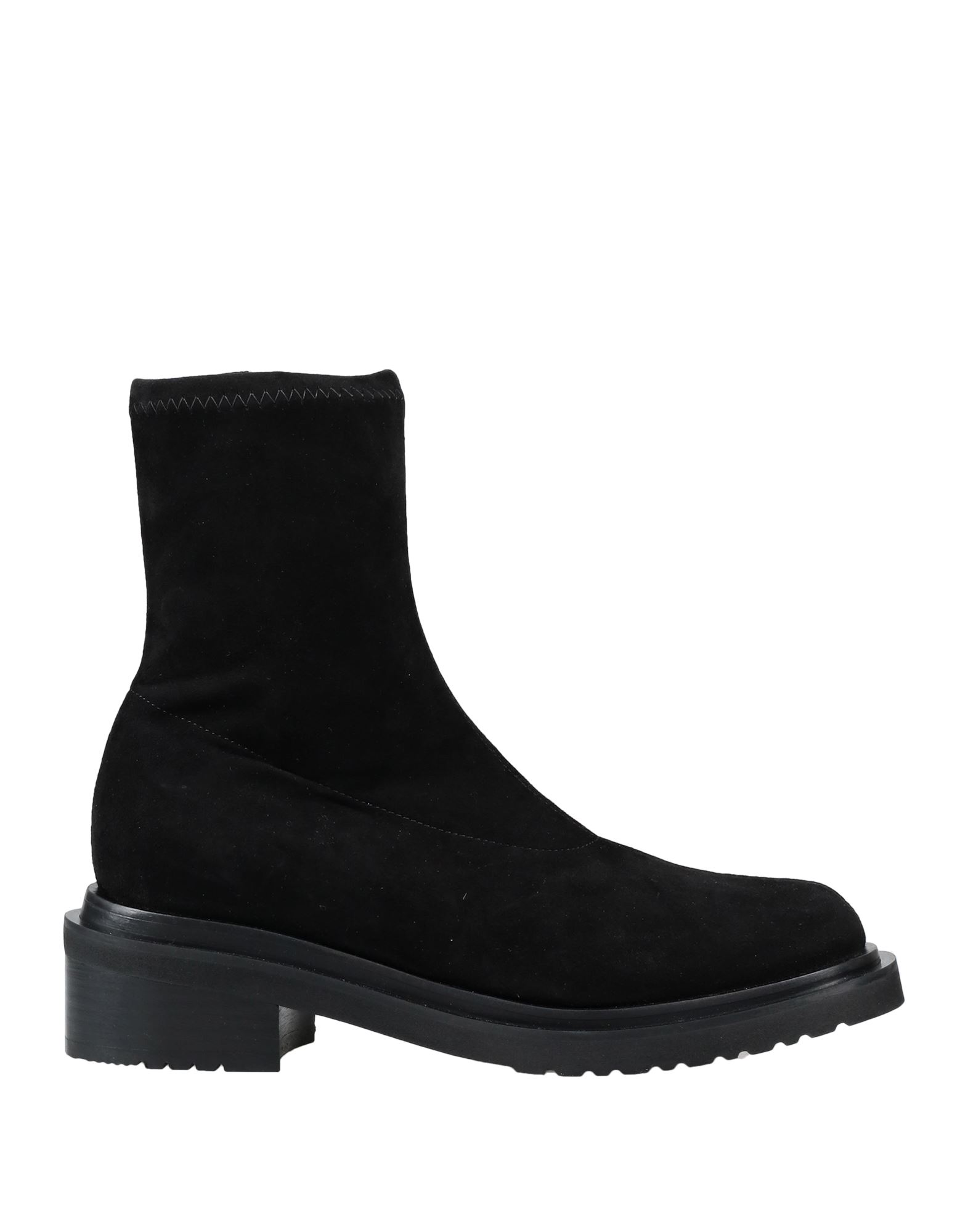 By Far Zip-up Suede Boots In Black