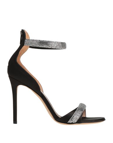 Sergio Levantesi Woman Sandals Black Size 8.5 Textile Fibers