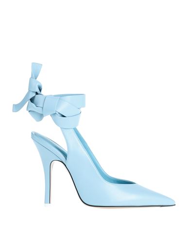 Attico The  Woman Pumps Sky Blue Size 6 Soft Leather