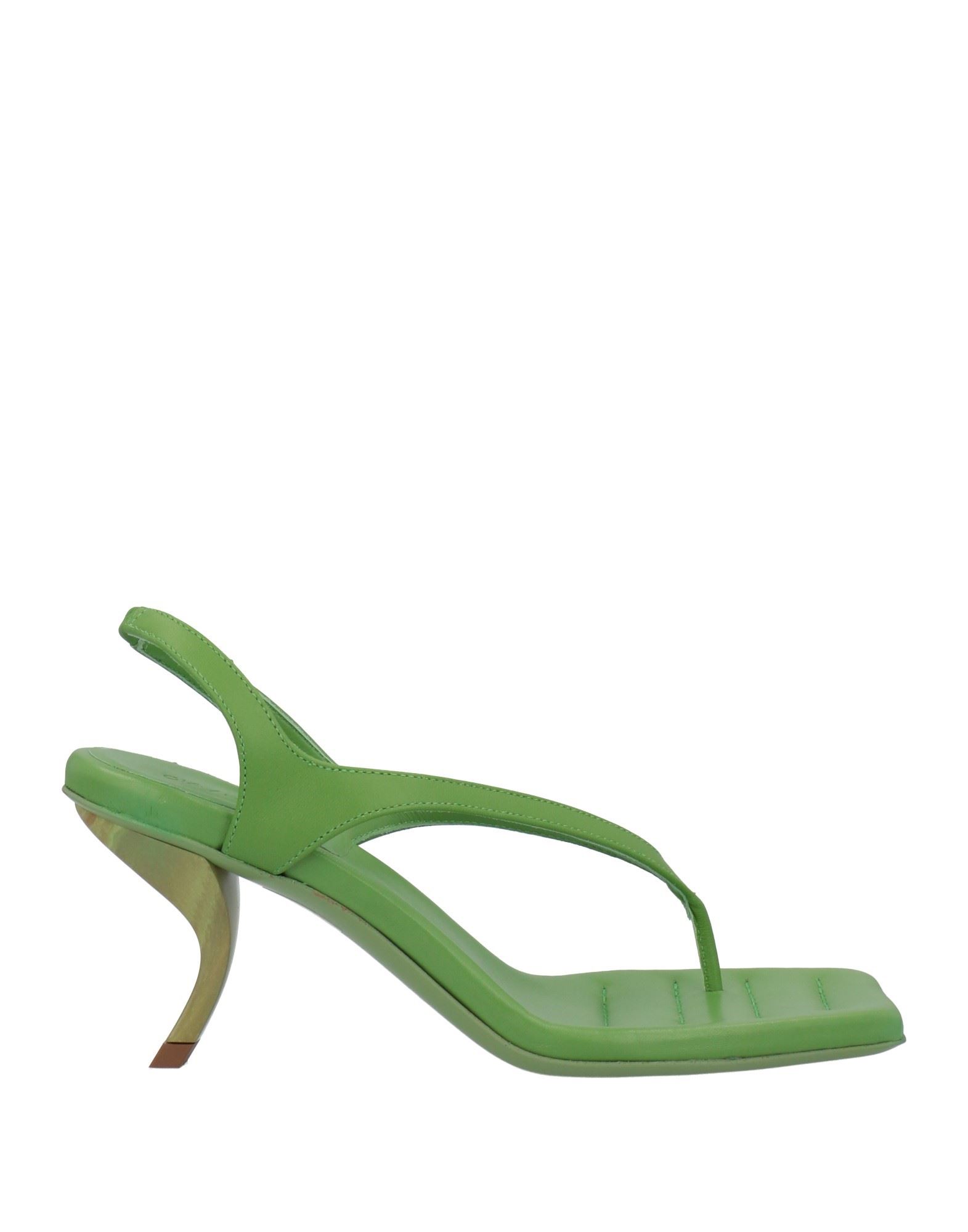 Gia Rhw Toe Strap Sandals In Green