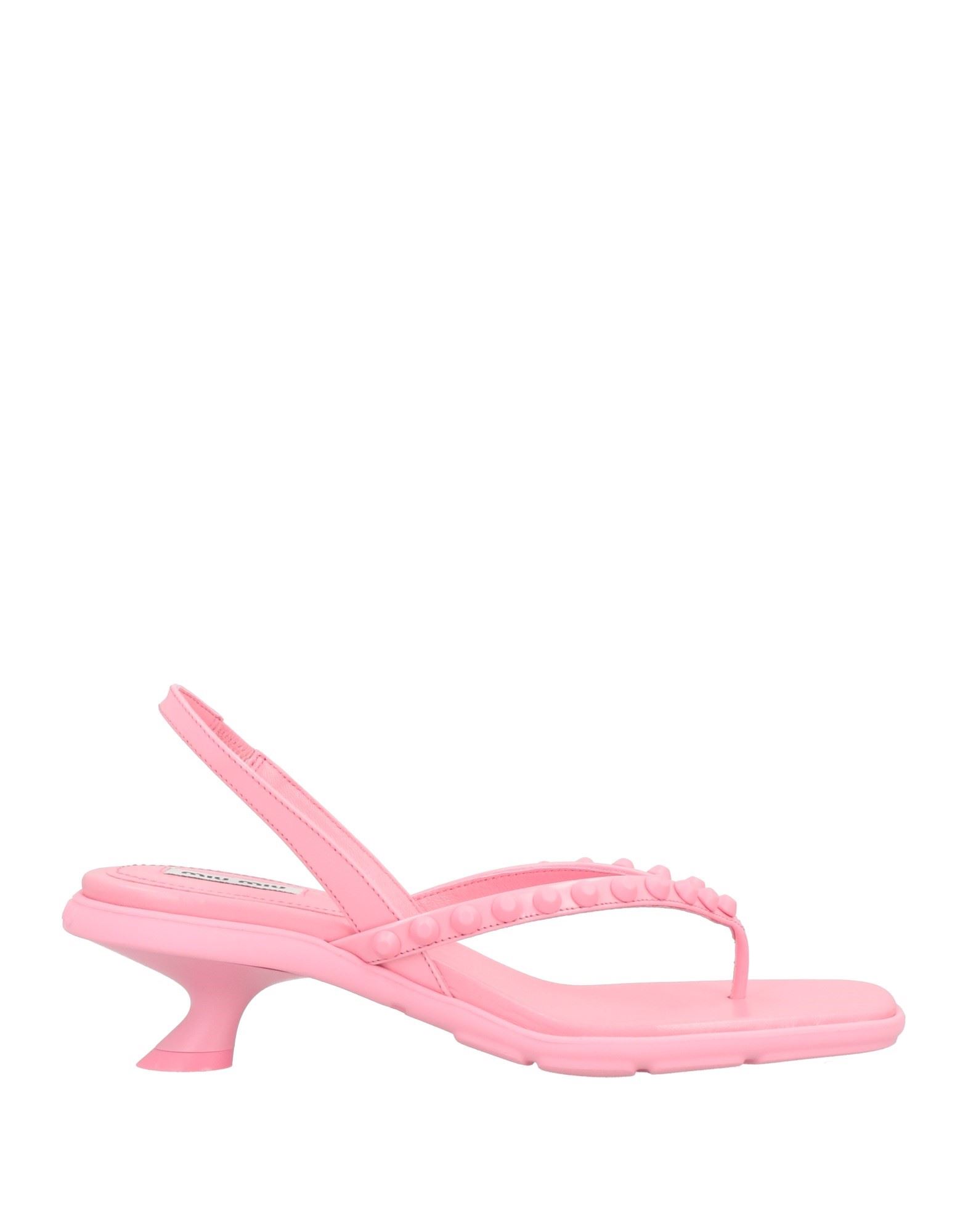 Miu Miu Toe Strap Sandals In Pink